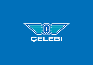 Çelebi Havacılık Logosu - Beyaz Kontürlü 